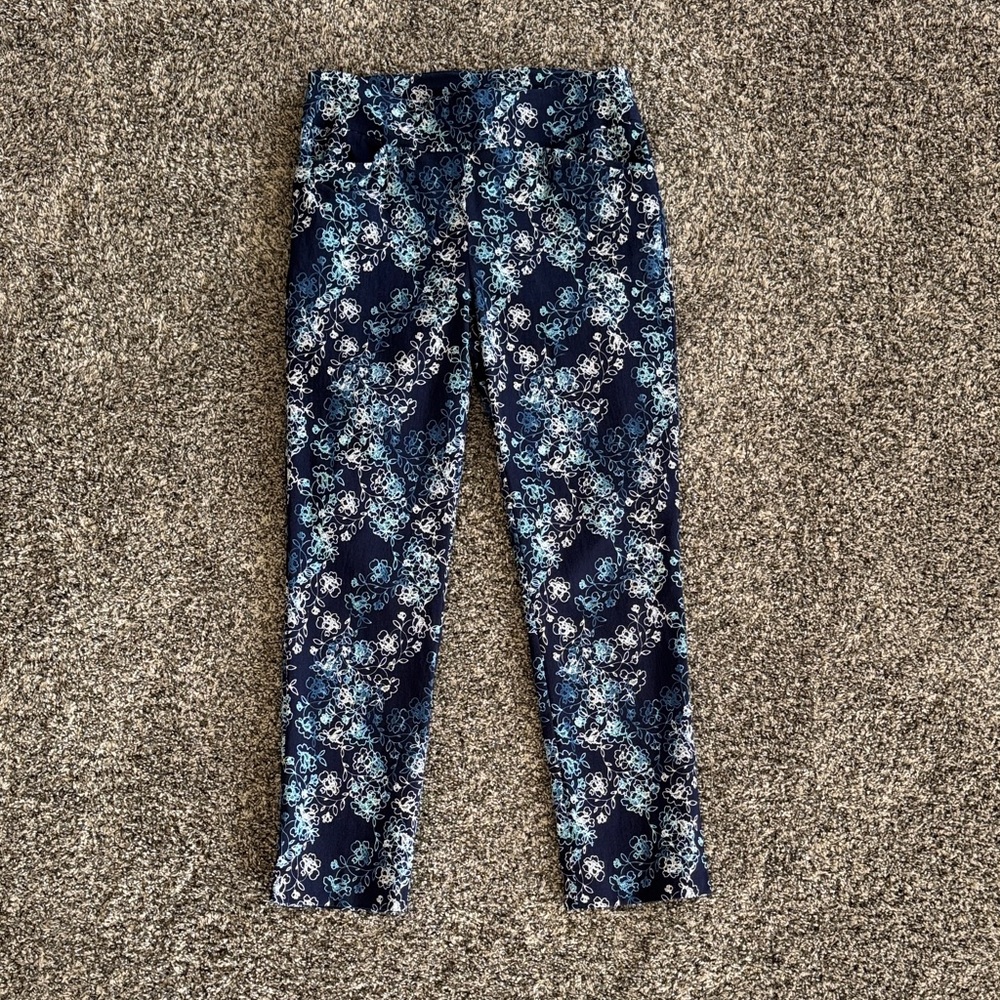 Chicos pants Perfect Stretch blue floral 0 ankle